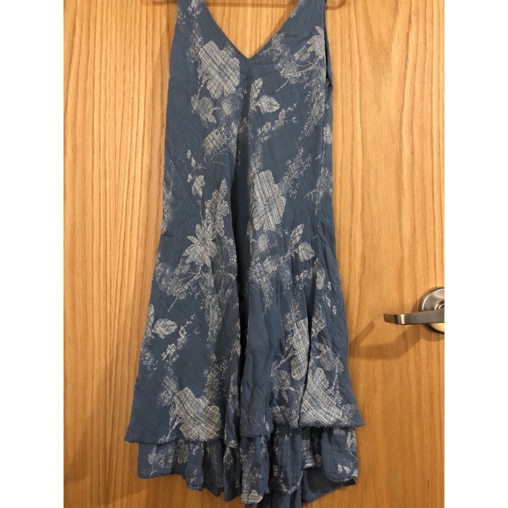 Light blue and white floral dress